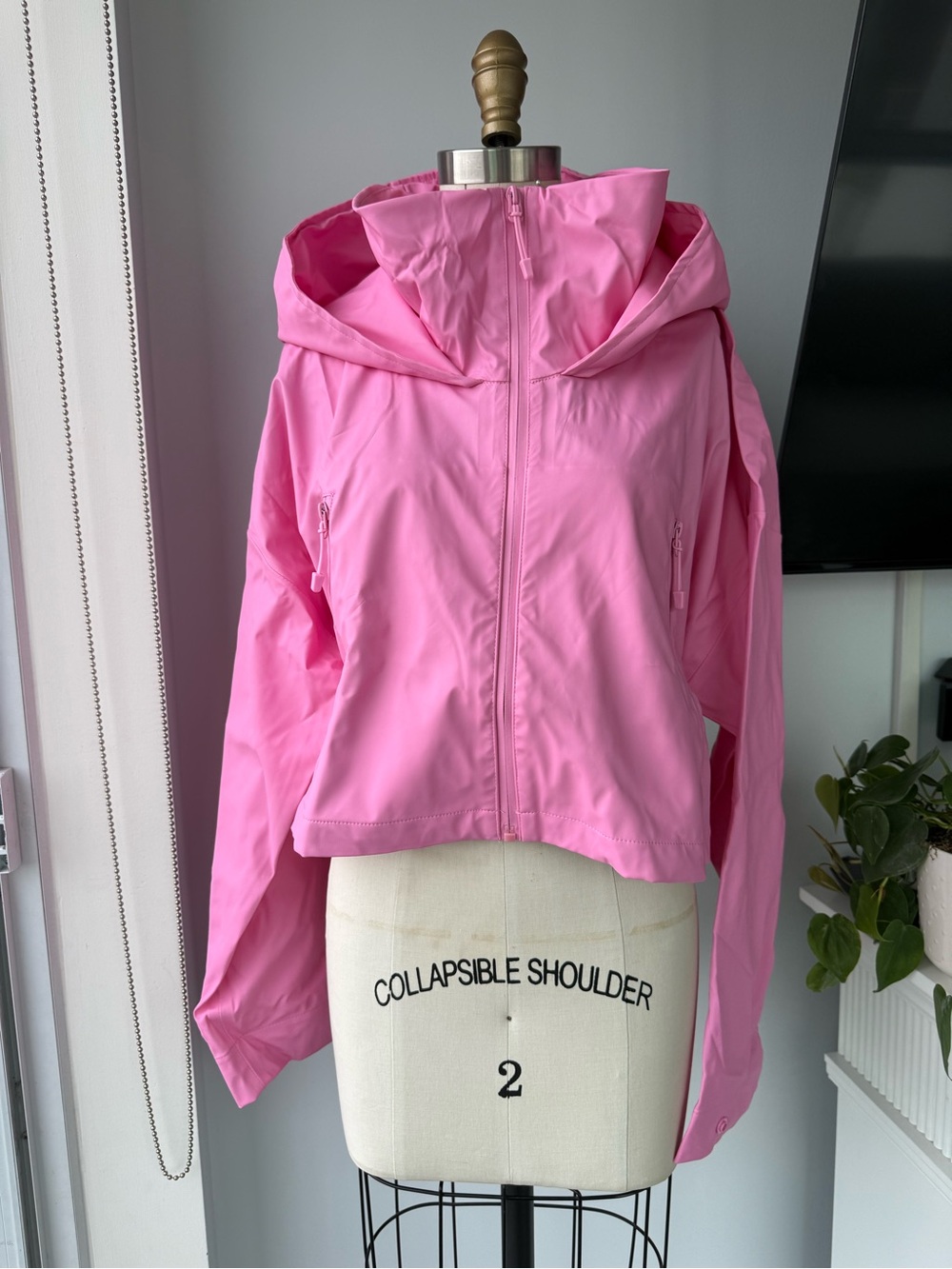 Zara Pink Hooded Rain Jacket